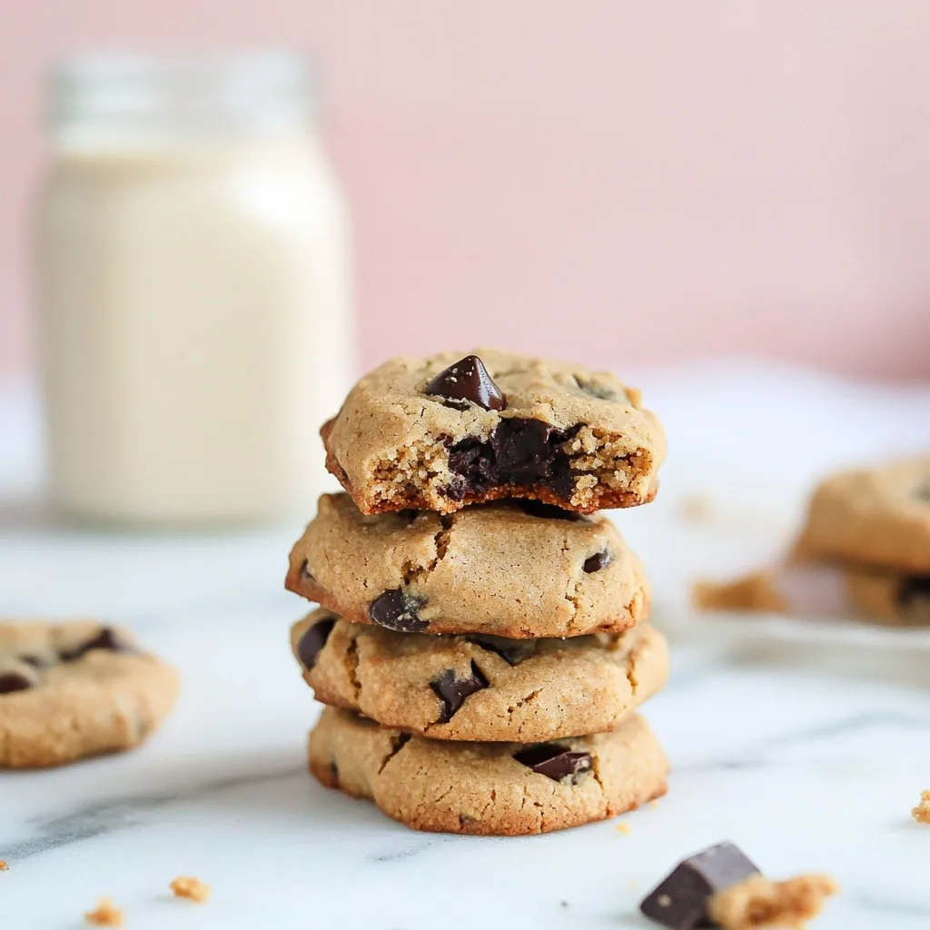 Chickpea Chocolate Chip Cookies No Flour: A Sweet & Surprising Treat Chickpea Chocolate Chip Cookies No Flour Stack of chickpea chocolate chip cookies no flour served with oat milk