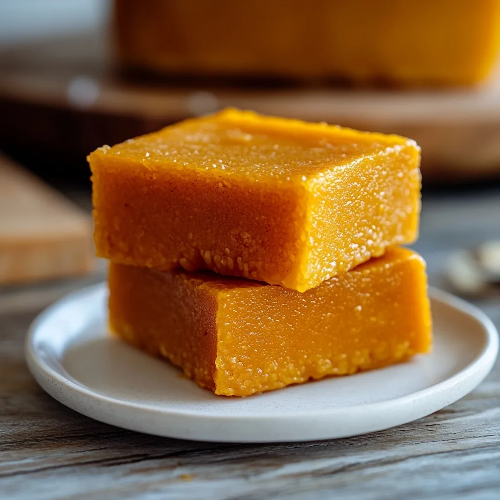 Pumpkin Butter Mochi Hawaii Recipe: A Chewy, Cozy Dessert You’ll Crave All Fall Pumpkin Butter Mochi Hawaii Recipe Stacked pumpkin butter mochi squares on ceramic plate