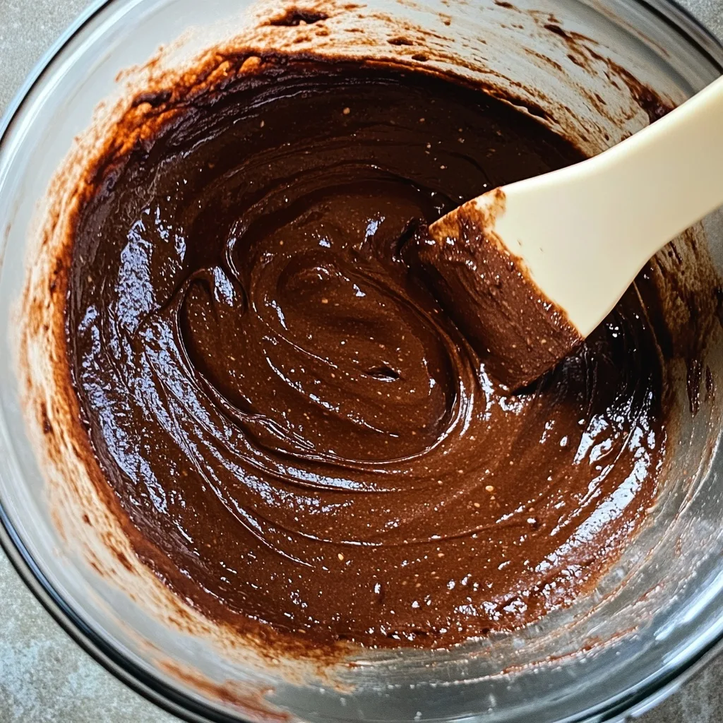 Tigernut Flour Brownies: A Nut-Free, Gluten-Free Delight Tigernut Flour Brownies Tigernut flour brownie batter being mixed in a glass bowl with a spatula